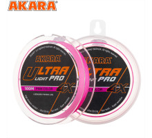 Шнур Akara Ultra Light PRO Pink 100 м 0,06