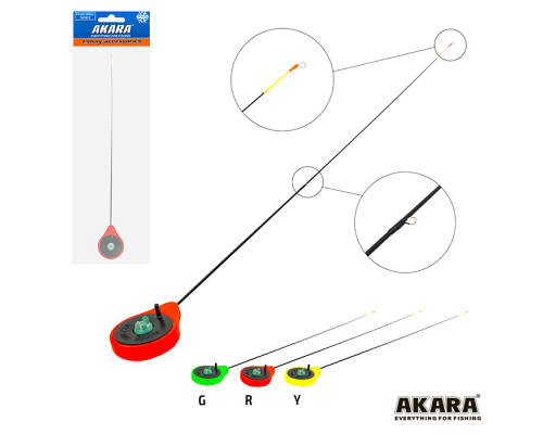 Удочка зимняя Akara Finezza UL (0,7-2,8г) Red (хлыст стеклопласт с кольцами) SPS-R