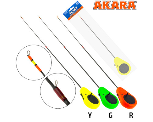 Удочка зимняя Akara Detent M 400 (2,0-8,0г) Yellow 2-х составной 2T-Y