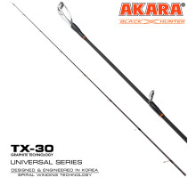 Хлыст угольный для спиннинга Akara Black Hunter MH762 (12-37) 2,28 м