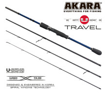 Спиннинг штекерный угольный 4 колена Akara Teuri Travel L-M ATT-228L