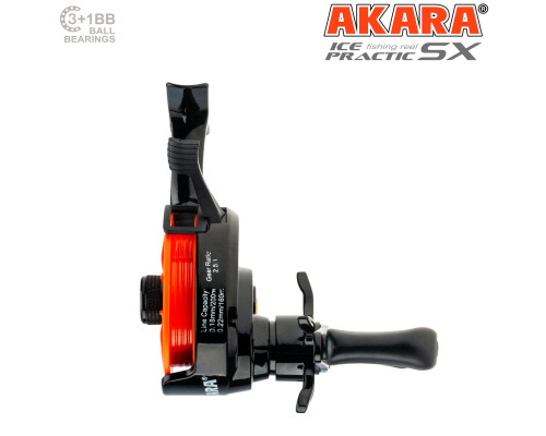 Катушка мультипликаторная зимняя Akara Ice Practic SX 3+1 bb AIPSX-4