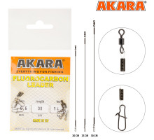Поводок Akara Fluorocarbon Leader 11 кг 25 см