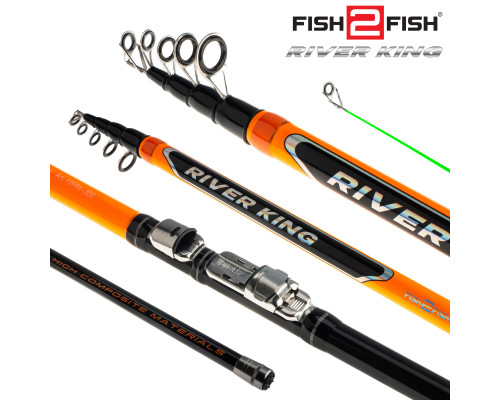 Удилище телескопическое угольное с/с Fish2Fish River King F2FRK-360