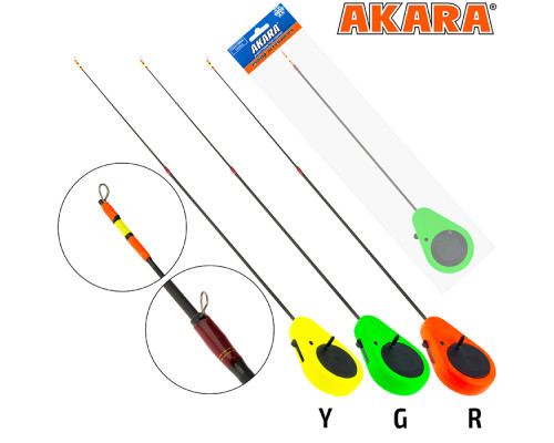Удочка зимняя Akara Detent M 400 (2,0-8,0г) Green 2-х составной 2T-G