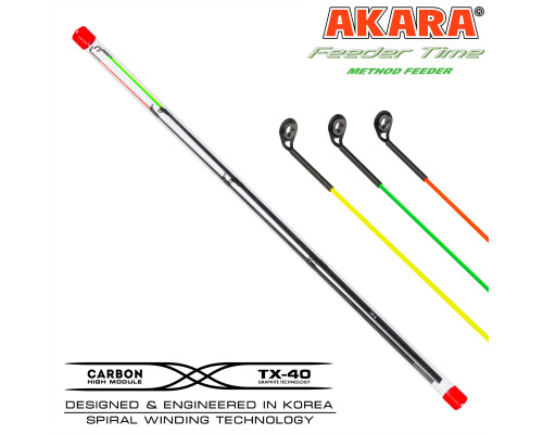 Комплект хлыстов (квивертипов) 3 штуки для Akara Time Method Feeder TX-40 (60-80-100) 3,6 м