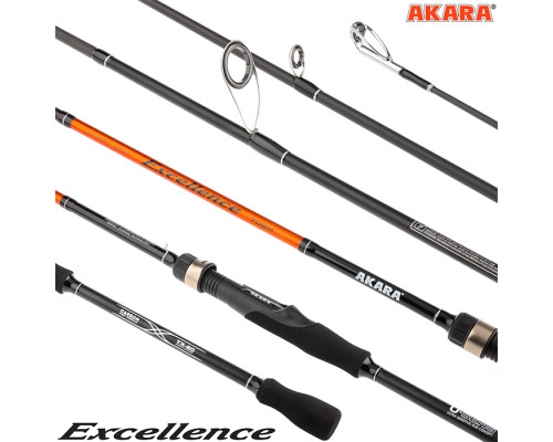 Спиннинг штекерный угольный 2 колена Akara Excellence MH (8-35) AE702MH-210