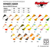 Мормышка W Spider Муравей с ушком (модель 13) 0,40 гр. 10