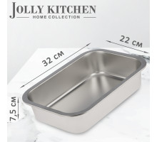 Противень Jolly Kitchen нержавеющая сталь 0,8 мм 32x22x7,5 см