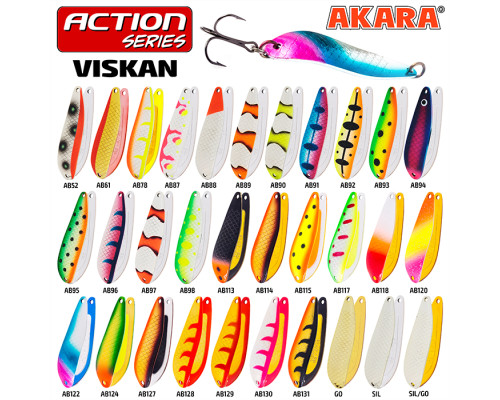 Блесна колебалка Akara Action Series Viskan 21 гр. 3/4 oz. AB123