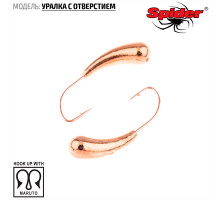 Мормышка W Spider Уралка с отверстием (модель 29) 0,36 гр. Cu