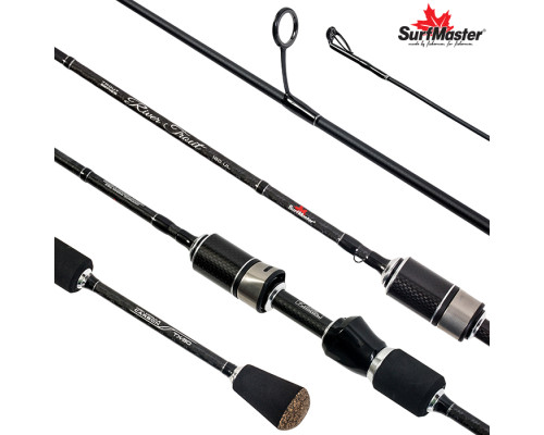 Спиннинг штекерный угольный 2 колена Surf Master River Trout UL (0,6-6) 1,8 м RT-180UL