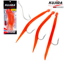 Снасточка морская Kujira Gummi Makk 10/0 Red (3 шт)
