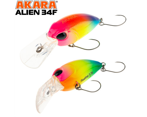 Воблер Akara Alien 34F 3,2 гр. A126