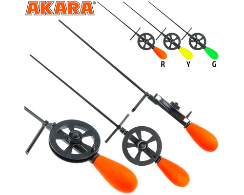 Удочка зимняя Akara Leader N катушкой Green (хлыст поликарбонат) HFBL-G