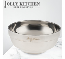 Миска Jolly Kitchen нержавеющая сталь двойные стенки матовый/глянец диам. 16 см