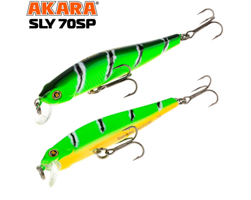 Воблер Akara Sly 70SP 5 гр. (3/17 oz 2,8 in) A107