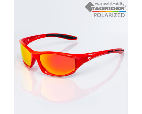 Очки поляризационные Tagrider в чехле N26-45 Gold Red Mirror