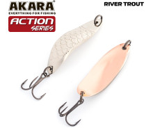 Блесна колебалка Akara Action Series River Trout 14 гр. 1/4 oz. Sil-Cu