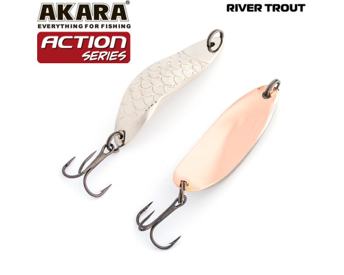Блесна колебалка Akara Action Series River Trout 14 гр. 1/4 oz. Sil-Cu