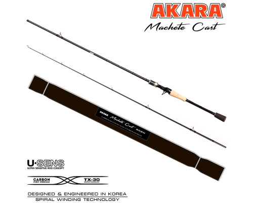 Спиннинг штекерный угольный Akara Machete Cast (17-45) MH AMC702MH-210