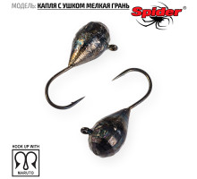 Мормышка W Spider Капля с ушком мелкая грань (модель 68) 0,5 гр. BN