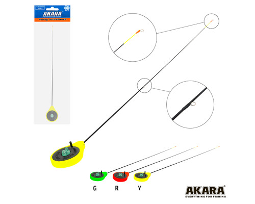 Удочка зимняя Akara Finezza UL (0,7-2,8г) Yellow (хлыст стеклопласт с кольцами) SPS-Y