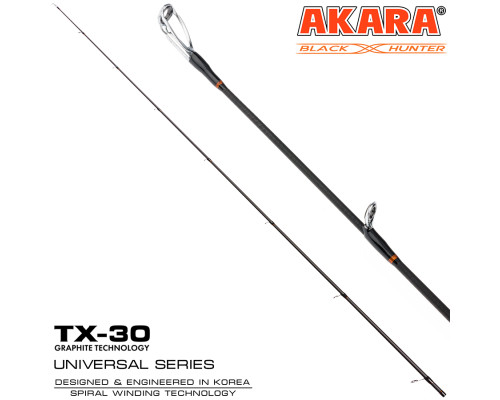 Хлыст угольный для спиннинга Akara Black Hunter XH1002 (28-80) 3,0 м