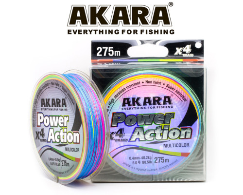 Шнур Akara Power Action X-4 Multicolor 275 м 0,40