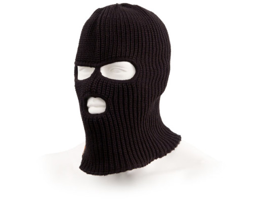 Шапка-маска Tagrider Expedition 3011 3 отверстия вязанная черная MASK-3011