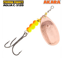 Блесна вертушка Akara C-5120 5120-15-CU/YL-OR