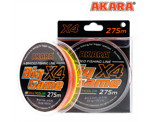 Шнур Akara Big Game Multicolor 275 м 0,30