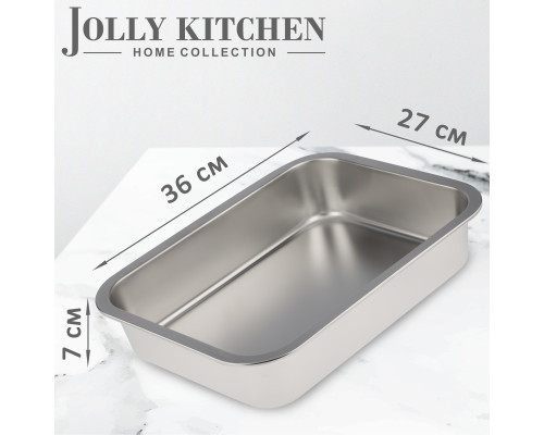 Противень Jolly Kitchen нержавеющая сталь 0,8 мм 36x27x7 см
