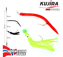Снасточка морская Kujira Nord Sea №3 (1Gum.12/0 Red-1 octopus 8/0)
