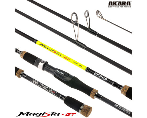 Спиннинг штекерный угольный 2 колена Akara Magista GT ML (4,5-19) 702ML-210
