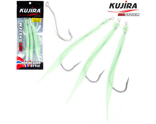 Снасточка морская Kujira Gummi Makk 10/0 Lumo (3 шт)