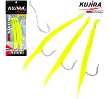 Снасточка морская Kujira Gummi Makk 10/0 Yellow (3 шт)