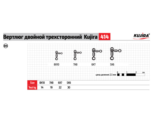 Вертлюг Kujira 414 двойной трехсторонний ной трехсторонний