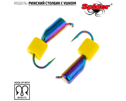 Мормышка W Spider Рижский столбик с ушком (модель 72) 0,22 гр Pl