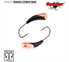 Мормышка W Spider Уралка с отверстием (модель 29) р. 165 гальваника с покраской