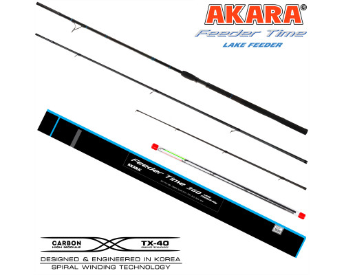 Удилище штекерное угольное фидерное 3 колена Akara Feeder Time Lake Feeder TX-40 (40-60-80) (40-60-80) 3,9м