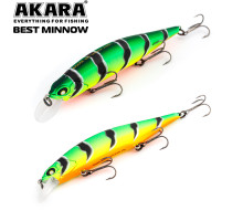 Воблер Akara Best Minnow 100SP 15 гр. (9/17 oz 3,9 in) A107
