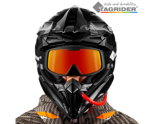 Маска горнолыжная Tagrider IMN-007-45 Gold Red Mirror Ski Winter