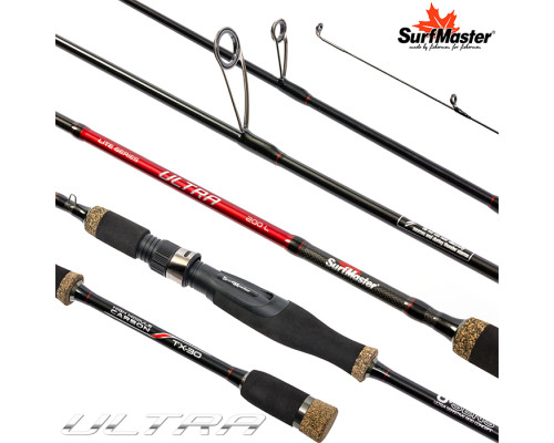 Спиннинг штекерный угольный 2 колена Surf Master Ultra L (1-10) SM-240L