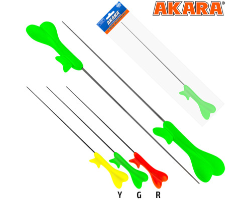 Удочка зимняя Akara RKW2 зеленая (хлыст Hi Carbon 1 составной) 38 см M-G