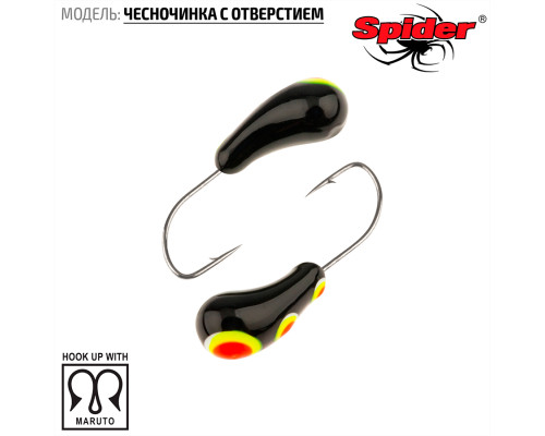 Мормышка W Spider Чесночинка с отверстием (модель 15) 0,35 гр. 12