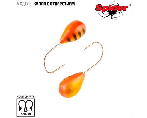 Мормышка W Spider Капля с отверстием (модель 12) 0,37 гр. 36