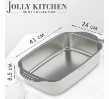 Противень Jolly Kitchen с ручками нержавеющая сталь 0,8 мм 41x24x8,5 см