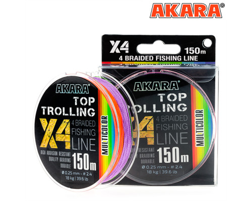 Шнур Akara Top Trolling Multicolor 150 м 0,18