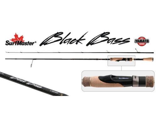 Спиннинг штекерный угольный 2 колена Surf Master K1229 Black Bass Spin TX-20 K1229-193